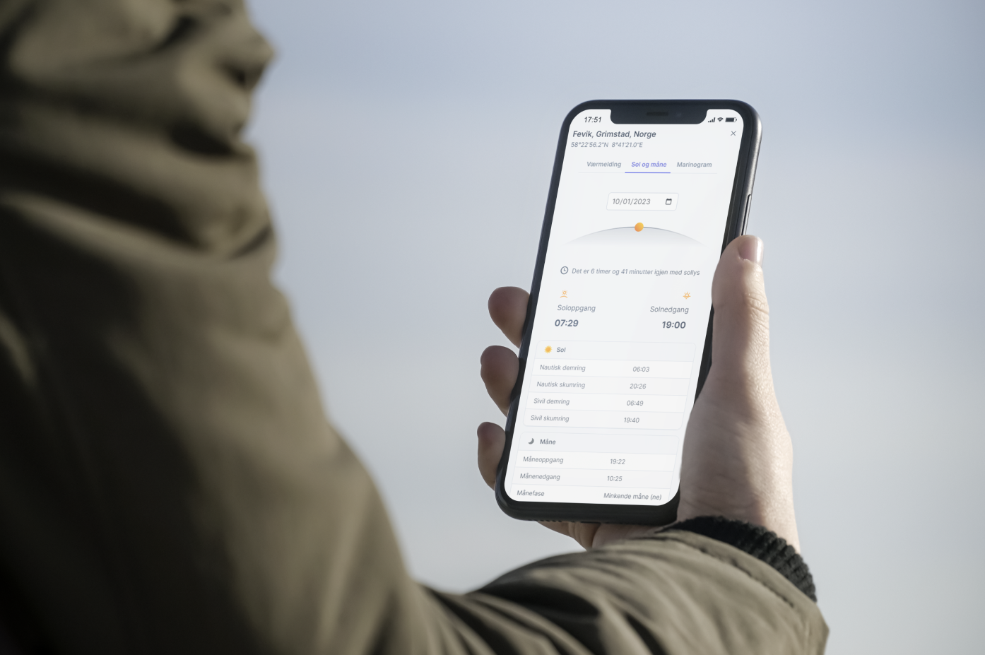 Bilde av løsningen (adaptive) på mobil